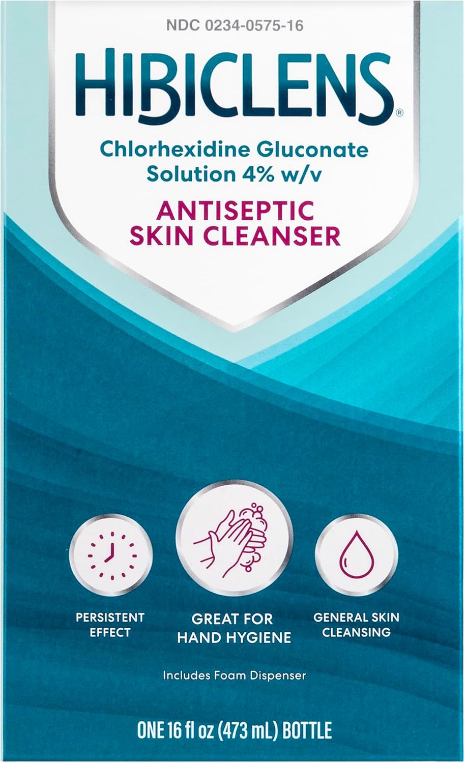 – Antimicrobial, Antiseptic Soap and Skin Cleanser – Foaming Pump Included – 16 Oz – for Home and Hospital – 4% CHG