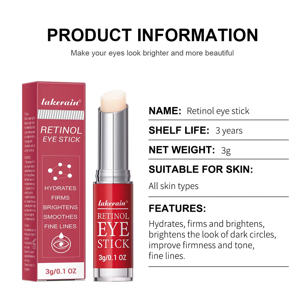 Revitalize Your Eyes: Retinol Eye Cream Stick for Dark Circles, Puffiness & Fine Lines - Instant Eye Repair Serum for All Skin Types