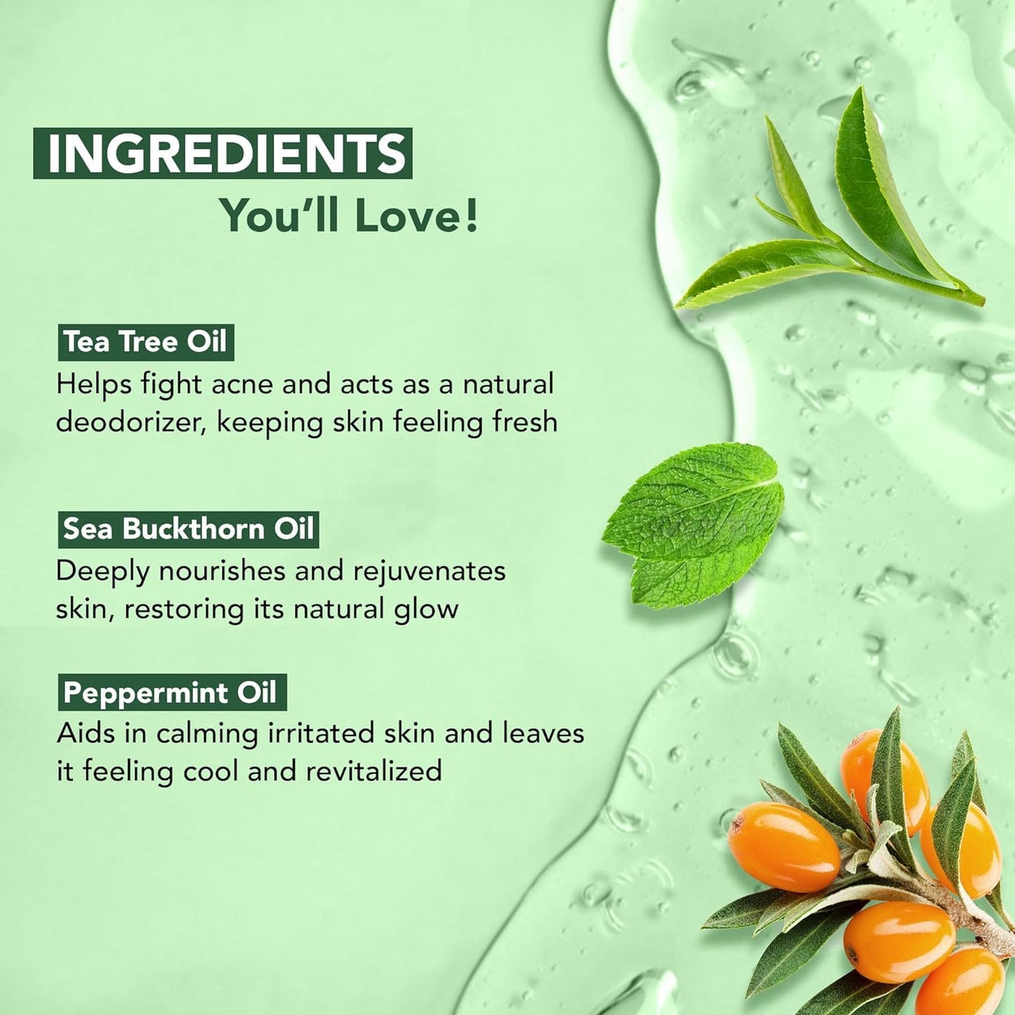 Tea Tree Body Wash | 16 Fl Oz | Helps Soothe Itchy, Dry Skin, Antifungal Body Wash with 100% Pure Tea Tree Oil | Sulfate Free, Paraben Free, for Men and Women Set of 2